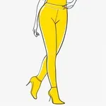 pair of bright yellow tights image